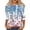 82# Blue, variant on 3/4 Length Sleeve Womens Tops Dressy Casual 2026 Round Neck T Shirts Blouses Plus Size Floral Print Summer Business Work Basic Tees Dark Blue 5XL