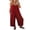 Burgundy, variant on Women Jumpsuits 2026 Casual Sleeveless Spaghetti Strap Boho Wide Leg Rompers Summer Outfits Beach Vacation Clothes Leopard print Medium