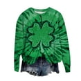 thumbnail image 2 of ICHUANYI St. Patrick's Day Sweatshirts for Women Green Printed Casual Loose Long Sleeve Fit Tops Hoodless Sweatshirts Top, 2 of 5