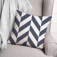 thumbnail image 3 of Creative Products Herringbone Style Blue 16 x 16 Indoor / Outdoor Pillow, 3 of 3