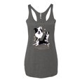 thumbnail image 2 of If It's Not a Border Collie It's Just a Dog Gift | Womens Dog Lover Premium Tri-Blend Racerback Tank Top, Premium Heather, Large, 2 of 3