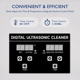 thumbnail image 5 of CREWORKS 22L Digital Ultrasonic Cleaning Machine with Heater and Timer, 480W Stainless Steel Ultrasonic Cleaner Machine, 5.8 gal Ultrasonic Parts Cleaner for Retainer Glasses Auto Tool Machine Part, 5 of 16