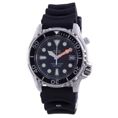 Ratio FreeDiver Helium Safe 1000M Stainless Steel Automatic 1066KE20-33VA-BLK Men's Watch