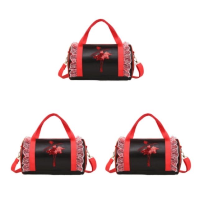 maskred Cloth Fashion Shoulder Bag Portable And Comfortable On Go And Hardware Pull Head Is Smooth black short yarn 3Set