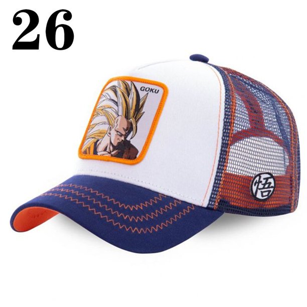 New Fashion Dragon Ball Cartoon Baseball Cap Anime Snap Cotton Baseball Cap Men's Women's Hip Hop Mesh Trucker Cap Gao Jinjia LED