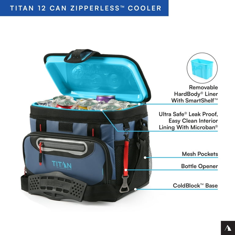 Titan by Arctic Zone 12 Can 8 QT Capacity Zipperless Soft