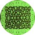 thumbnail image 1 of Ahgly Company Indoor Round Oriental Green Traditional Area Rugs, 8' Round, 1 of 4