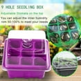 thumbnail image 4 of VerPetridure Horticultural sowing seedling tray seed seedling box (without nutrient soil)9 Hole Plant Seed Grows Box Nursery Seedling Starter Garden Yard Tray Hot, 4 of 9