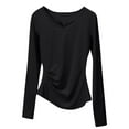 thumbnail image 7 of BLCHUNen Long Sleeve Shirts for Women Trendy V Neck Pullover Blouses Breathable Casual Fashion Fall Womens Tops with Thumb Holes, 7 of 7