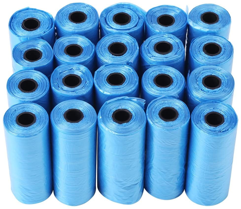 20 Rolls Dog Poo Bag Trash Garbage Bags Cat Pets Waste Collection Bag Black