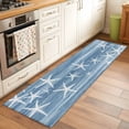 thumbnail image 3 of Kitchen Runner 2 x 6 Ft, Blue Coastal Non-Slip Residential Carpet, Summer Ocean Waves Ombre Sea Starfish Indoor Crawling Mats Runner Rugs for Living Room/Dining Room/Bedroom, 3 of 9