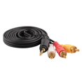 thumbnail image 4 of 4.9ft 3.5mm Plug to 3  Male Adapter AV Extension Cable for TV VCD DVD, 4 of 8