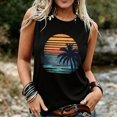 thumbnail image 2 of Atkumj Sleeveless Graphic Tees for Women Casual Round Neck Print Tank Tops Trendy Comfy Versatile Going Out Summer Tops S, 2 of 6