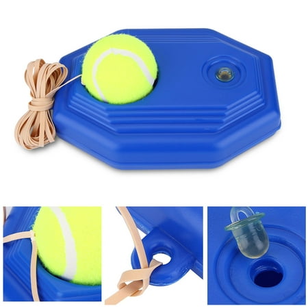 Hilitand Tennis Ball Back Base Trainer Set with Rubber Elastic Rope for Single Person Practice, Tennis Ball Trainer, Tennis Trainer