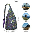 thumbnail image 3 of Cartoon Dino Sling Backpack - Cute Jurassic Pattern Shoulder Bag, Fashionable Travel Pack for Women & Men, 3 of 4