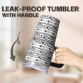 thumbnail image 5 of 20oz Stainless Steel Bohemian Insulated Cup with Handle, Travel Mug for Hot Drinks, Leak-Proof Lid, Straw, Bohemian Design Present, 5 of 5