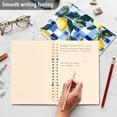 thumbnail image 4 of FORMRS 1-Subject Spiral Notebook 8" x 5" College Ruled 60 Refillable Sheet A5 Hard Cover, 2 Pack, Cartoon Lemon Leaves, 4 of 7