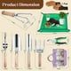 thumbnail image 5 of Juego de herramientas de jardinería Halilus de acero inoxidable de 9 piezas con bolsa, 5 of 8