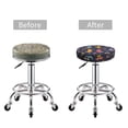 thumbnail image 3 of colorful Dinosaur rainbow Round Bar Stool Seat Covers, Elastic Round Chair Cover Stool Seat Slipcover Bar Stool Cushions Round Pad for 12-14 inch, 3 of 5