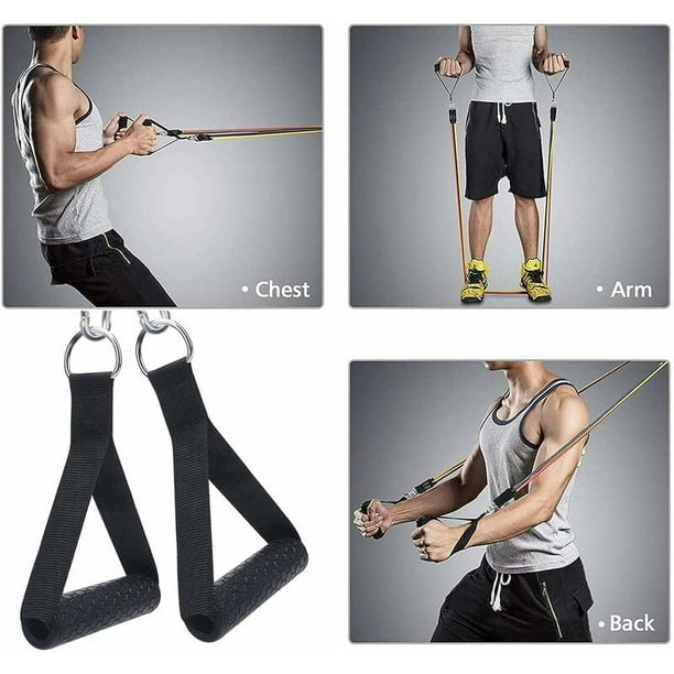 Mango De Ejercicio Lucha Brazo, Mango Entrenamiento Muñeca, Agarre Sistema Polea Lat Y Levantamiento, Entrenamiento Antideslizante Gimnasio A Domicilio, Adapta Cualquier Máquina,para Bíceps Tríceps