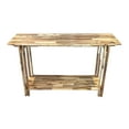 thumbnail image 2 of 32.5"H Acacia Wood 52"W Architectural Console Table, Natural, 2 of 9
