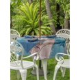 thumbnail image 3 of Outdoor Tablecloth with Umbrella Hole for Patio/Picnic/Party/Camping, Vintage Anchor Waterproof Table Cloth Round Cover Washable, Retro Wood Nautical Summer Beach (Dia 60"), 3 of 8