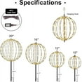 thumbnail image 4 of LIGHTSHARE 20IN 200LED Light Ball Yard Decoration Pathway Lights Sphere Light Fold Flat Metal Frame Indoor Outdoor Waterproof Garden Lights, Plug in, 4 of 6