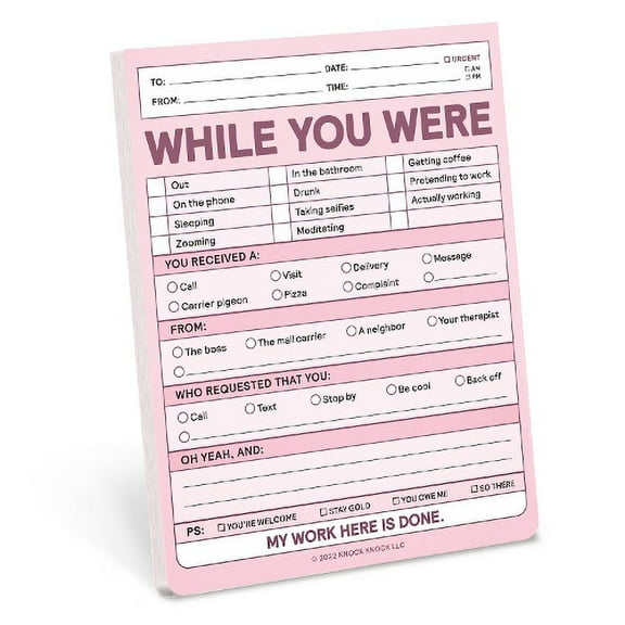 Knock Knock While You Were Nifty Note Pad (Pastel Version) Knock Knock (Other printed item)