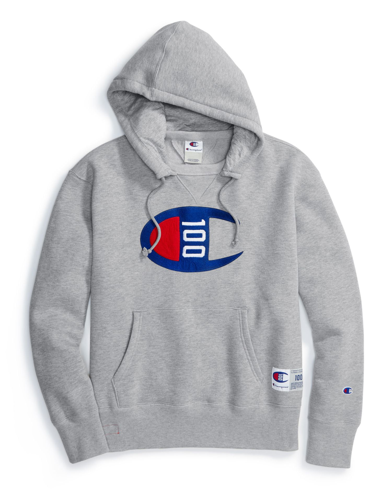 Champion - Champion Mens Century Collection Hoodie, S, Oxford Grey ...