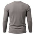 thumbnail image 5 of Stamzod Long Sleeve Shirts for Men Casual V-Neck Textured Knitted Pullover Tops Fall Fashion Workout Oversized Tshirts Gray-3 M, 5 of 7