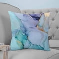 thumbnail image 4 of Purple Teal Golden Marble 16x16 Pillow Covers Set of 2, Abstract Modern Geometric Throw Pillow Covers Decorative Couch Cushion Case, Microfiber Square Pillowcases for Bedroom Car Living Room, 4 of 7