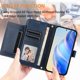 thumbnail image 5 of FOXDOCK Funda Tipo Cartera para Tecno Camon 15 Air Cuero PU con Cremallera y Correa de Muñeca, Ranuras para Tarjetas, Soporte Plegable, Cierre Magnético, 5 of 5