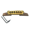 thumbnail image 1 of Silletas de puente ajustables de palisandro para guitarra de jazz, accesorio de repuesto dorado, 1 of 8