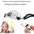 thumbnail image 4 of 5 PCS Árbitro Entrenador Silbato Acero inoxidable Silbato extra fuerte con cordón para deportes escolares, fútbol, ​​​​baloncesto Protección de salvavidas de emergencia TUNC Sencillez, 4 of 5
