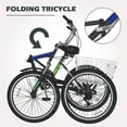 thumbnail image 5 of Lilypelle 26" Adult Tricycle Folding Tricycle 3 Wheel Bikes 7 Speed Trikes with Shopping Basket for Seniors Adult,Black, 5 of 15
