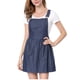 thumbnail image 5 of Vestido mini overall lindo con tirantes ajustables para mujer 2XL azul oscuro con puntos, 5 of 8