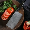 TURWHO 7inch Chef Cleaver Chopper Kitchen Knife Japanese VG10 Damascus
