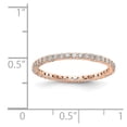 thumbnail image 5 of 14K Rose Gold Ring Band Eternity Diamond Round Polished Shared Prong 1 2ct , Size 5, 5 of 5