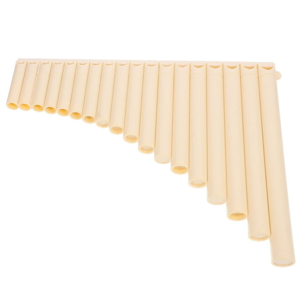 EeaseMX Juego de flauta de Pan portátil, instrumento Musical con llave C, pipa de Pan para principiantes (Beige), 1 Juego