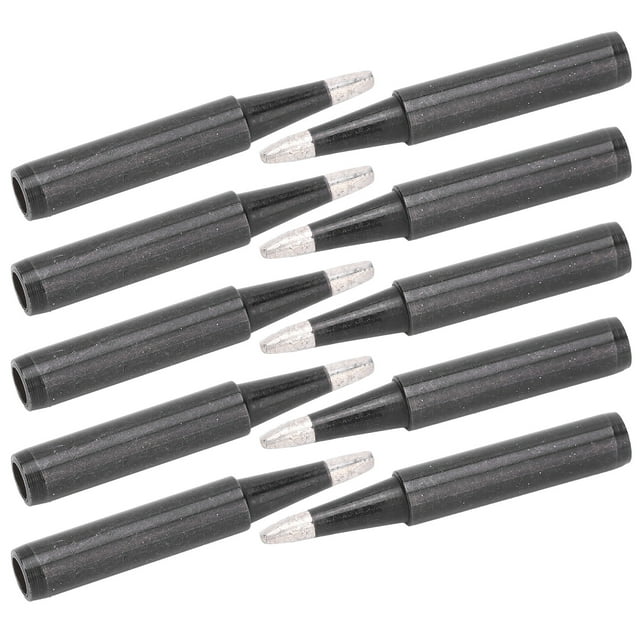 Dioche Soldering Iron Tips,Soldering Iron Tips For 900M/900M‑ESD/907,10Pcs Soldering Iron Tips Replacement Black Inner Heating Type Accessories 900M-T-2.4D