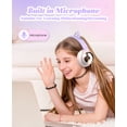 thumbnail image 3 of Kid Odyssey Wireless Headphones for Kids with Cat Ear, Safe Volume Control, School Supplies, New, 3 of 7