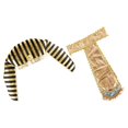 thumbnail image 3 of 1 Set Halloween Cosplay Pharaoh Hat Egyptian Headpiece Cosplay Waist Belt Costume, 3 of 4