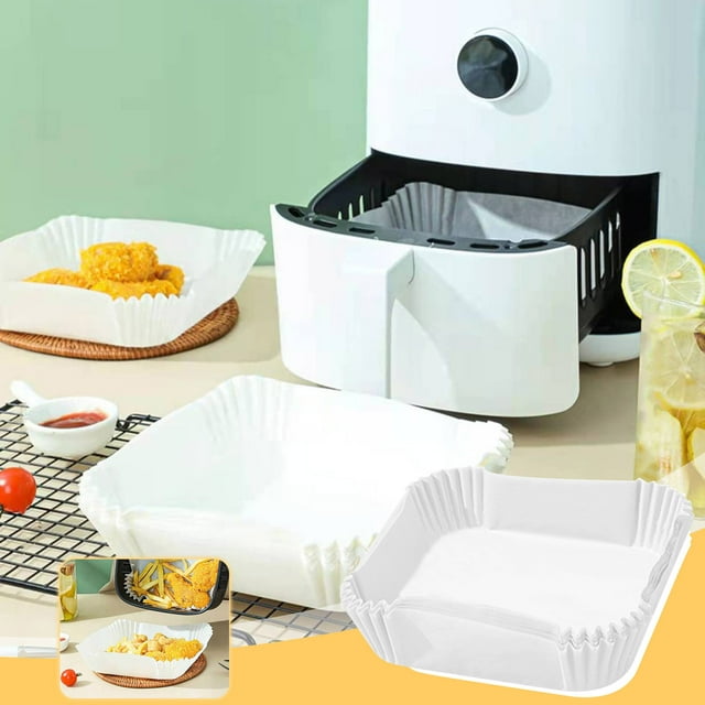 TIMIFIS Papier Jetable pour Friteuse à Air Chaud, Antiadhésif, Résistant à l'Huile, Étanche, de Qualité Alimentaire pour Cuisson, Rôtissage, Four à Micro-Ondes, Poêle à Frire, Cuisson à la Vapeur