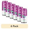 (6 pack) Sparkling Ice Caffeine Naturally Flavored Sparkling Water Black Raspberry 16 fl oz