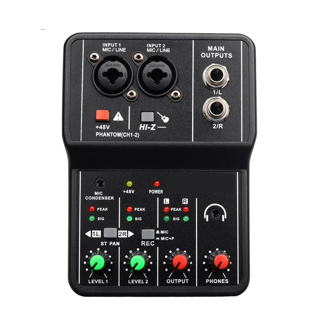 Professional Sound Mixer with Monitor Electric Guitar Live Broadcast Recording for Studio Singing Computer PC
