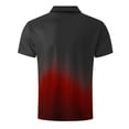 thumbnail image 5 of BRGZLK Mens Polo Shirts Summer Short Sleeve Ombre Print Moisture Wicking Gym Workout T-Shirt Casual Loose Pullover Tees Wine 3XL, 5 of 5