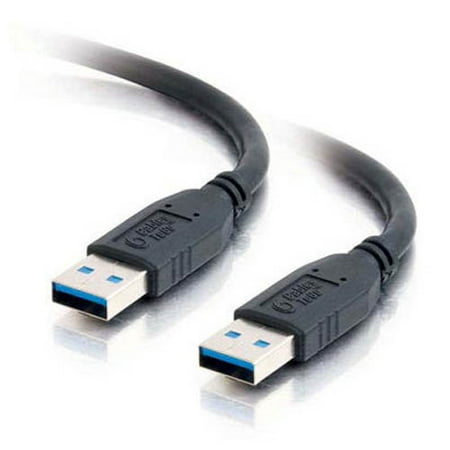 6' ft Foot  Black USB 3.0 Type A Male to Male SuperSpeed Shielded Cable