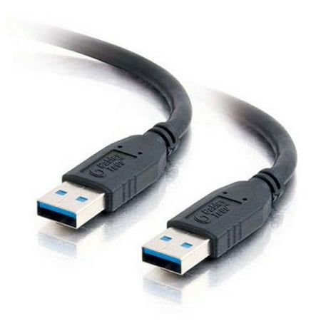 Enter Usb - 6' ft Foot Black USB 3.0 Type A Male to Male SuperSpeed Shielded Cable Cord