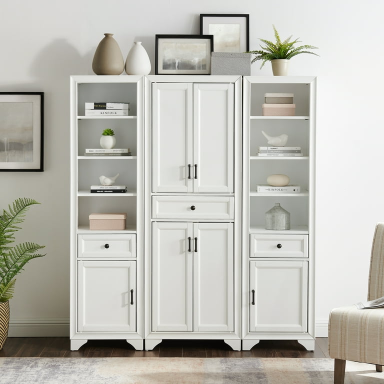 Crosley Furniture Tara 3-Piece Pantry Storage Cabinet Set Crosley Furniture Tara 3-Piece Pantry Storage Cabinet Set