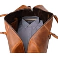 thumbnail image 4 of Craftshades Vintage Buffalo Leather Travel Duffel Bag, Full-Grain Leather, YKK Metal Zippers, 20 Inch (Tan), 4 of 5